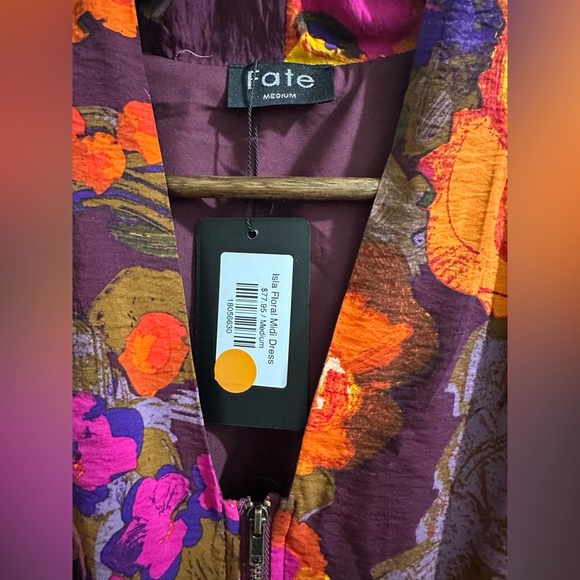 Floral Midi Dress with Vivid Colors - Picture 4 of 4